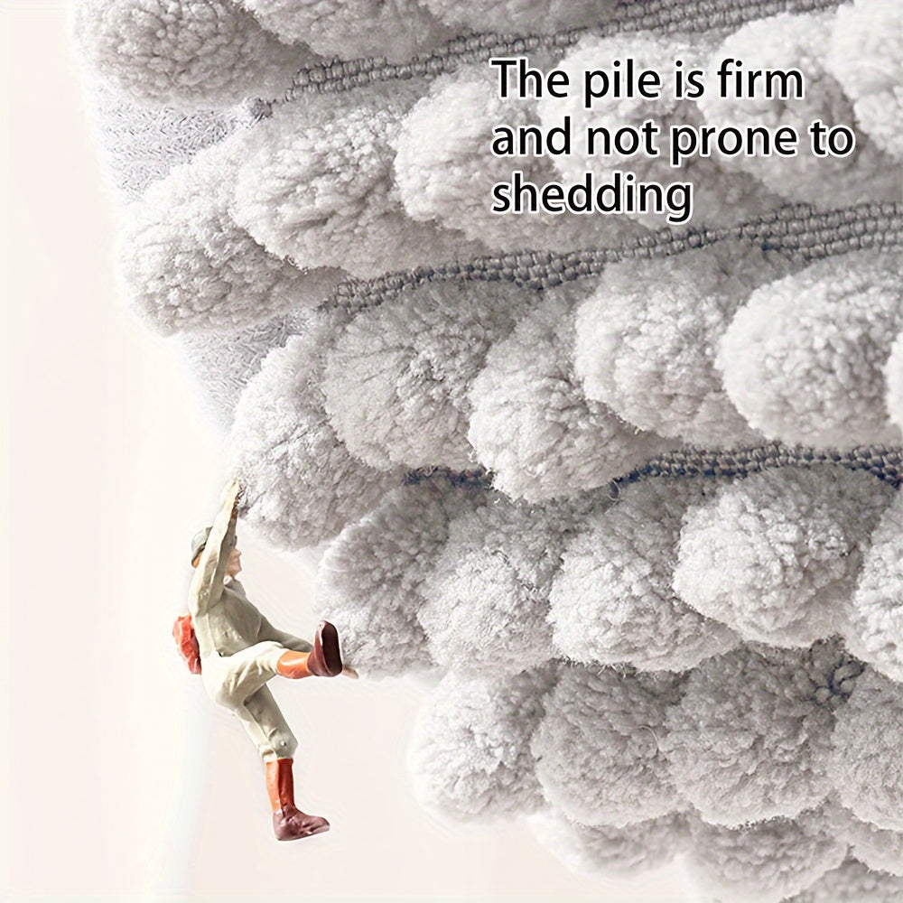 LuxeChen Round Chenille Bath Mat