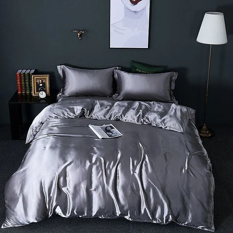 Elegant Satin Silk Bedding Set
