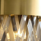 Kristall-Wandleuchte Up Down Edelstahl 30 cm Modernes Art-Déco-Licht