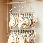 Clothes drying rack with multiple clips for baby clothes