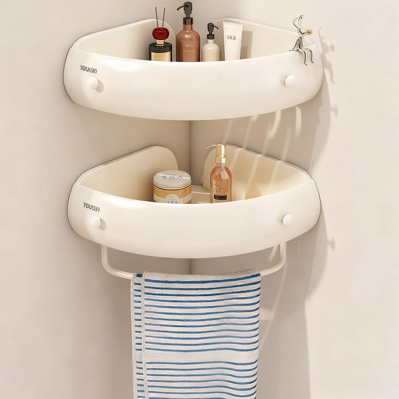 Wandregal für das Badezimmer, Aluminium, dreieckig