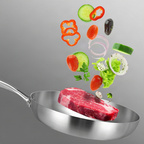 Stainless Steel Frying Pan with Glass Lid