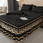 Ruffled Cotton Bed Skirt for 1.8 m Bed