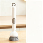Pot Brush with Long Handle and Liquid Dispenser