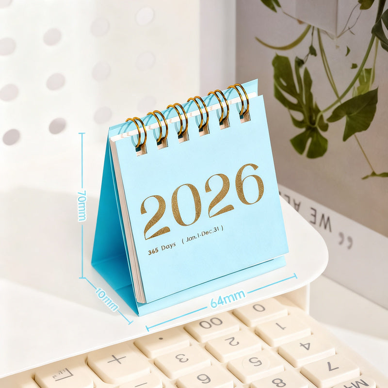 2026 Desk Calendar with Roses and Butterflies