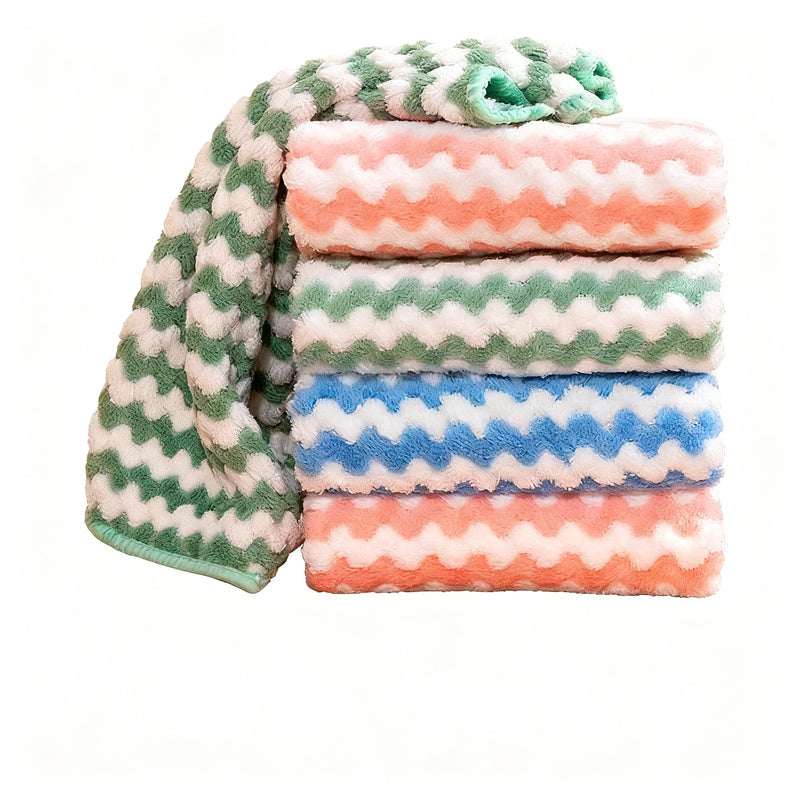 Absorbent Coral Fleece Kitchen Cleaning Cloth