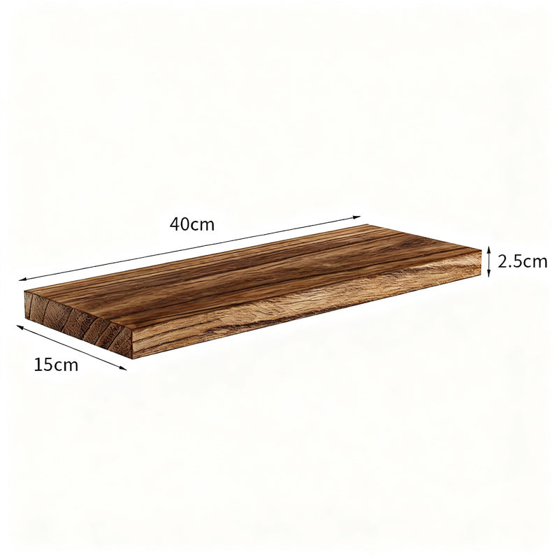 Schwebendes Wandregal aus Holz
