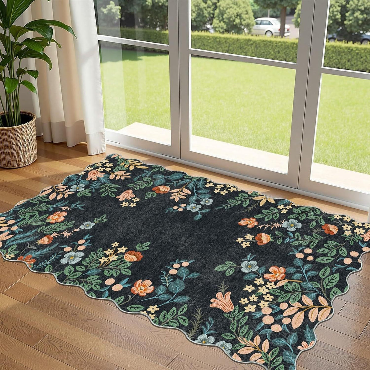 Floral Pattern Entrance Mat