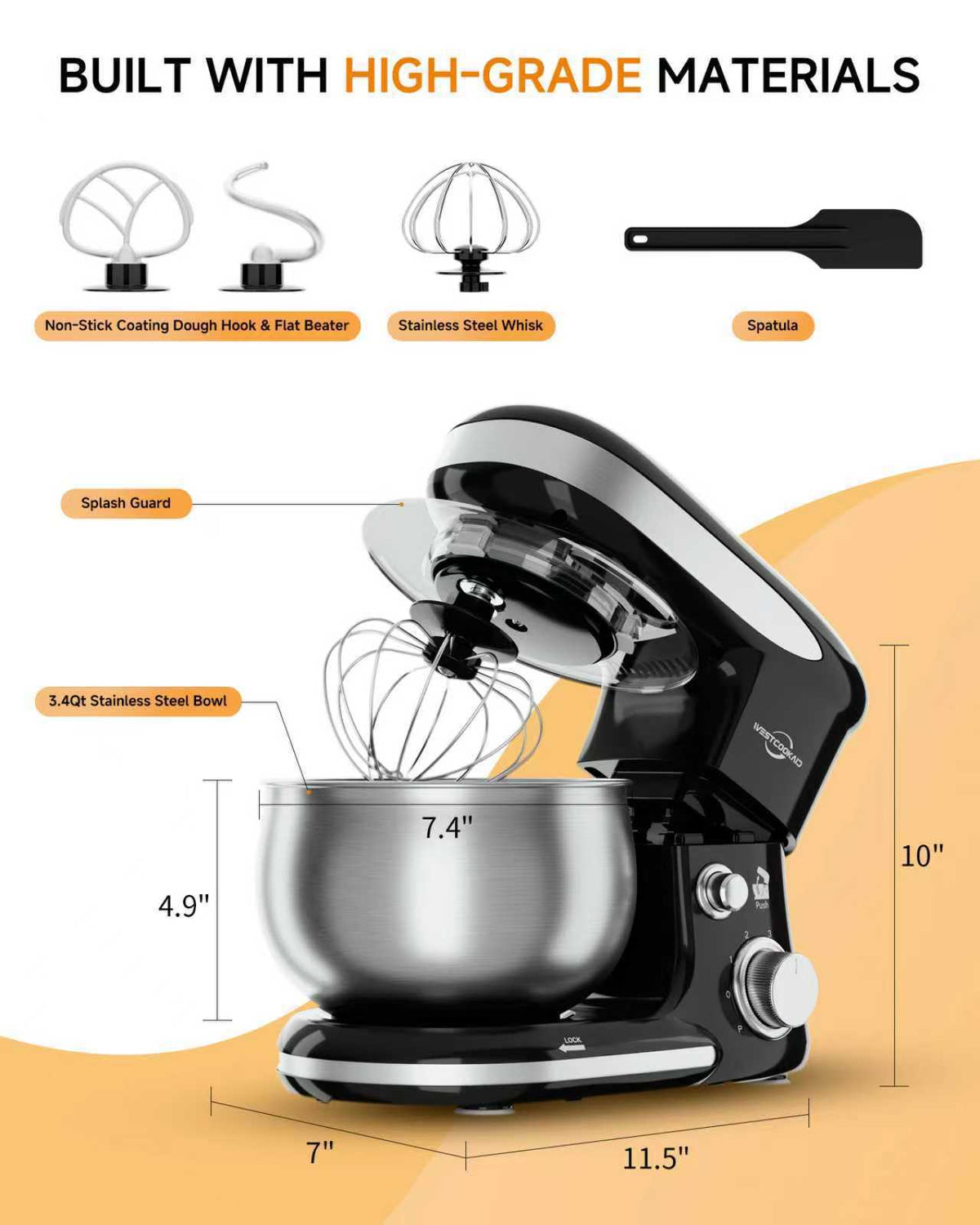 5L Stainless Steel Kitchen Machine