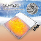 Foot warmer with push button switch