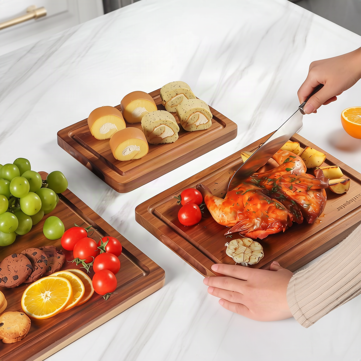 Square Wooden Cutting Board