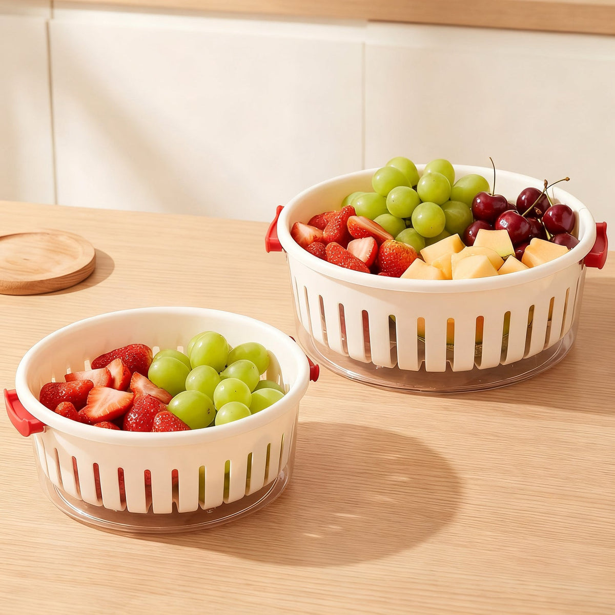 Two-Piece Removable Vegetable Washing Sieve