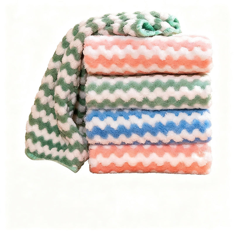 Absorbent Coral Fleece Kitchen Cleaning Cloth