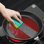 Frying Pan with Glass Lid and Cast Iron Bottom