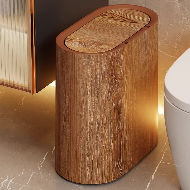 Narrow Trash Can with Lid, 12L+