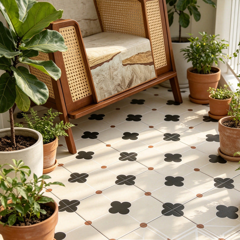 Self-adhesive marble floor sticker