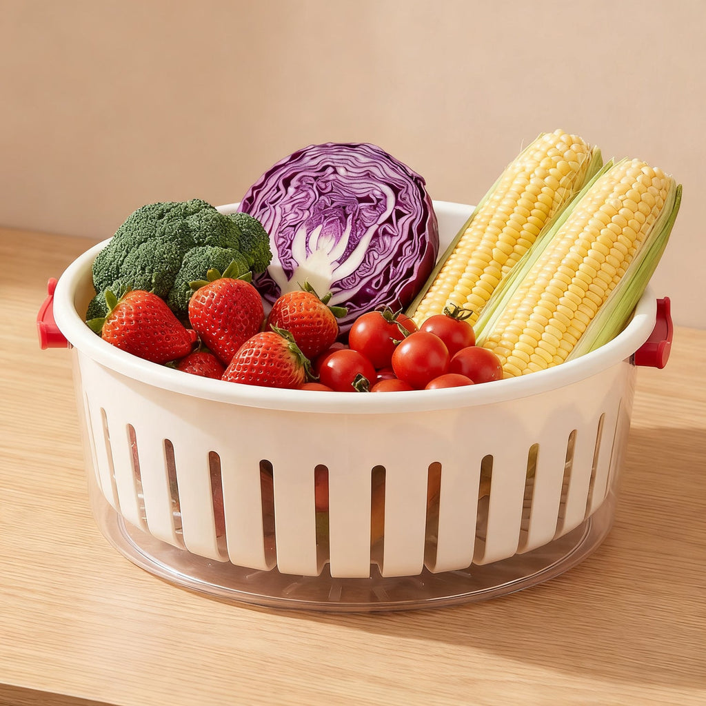 Two-Piece Removable Vegetable Washing Sieve