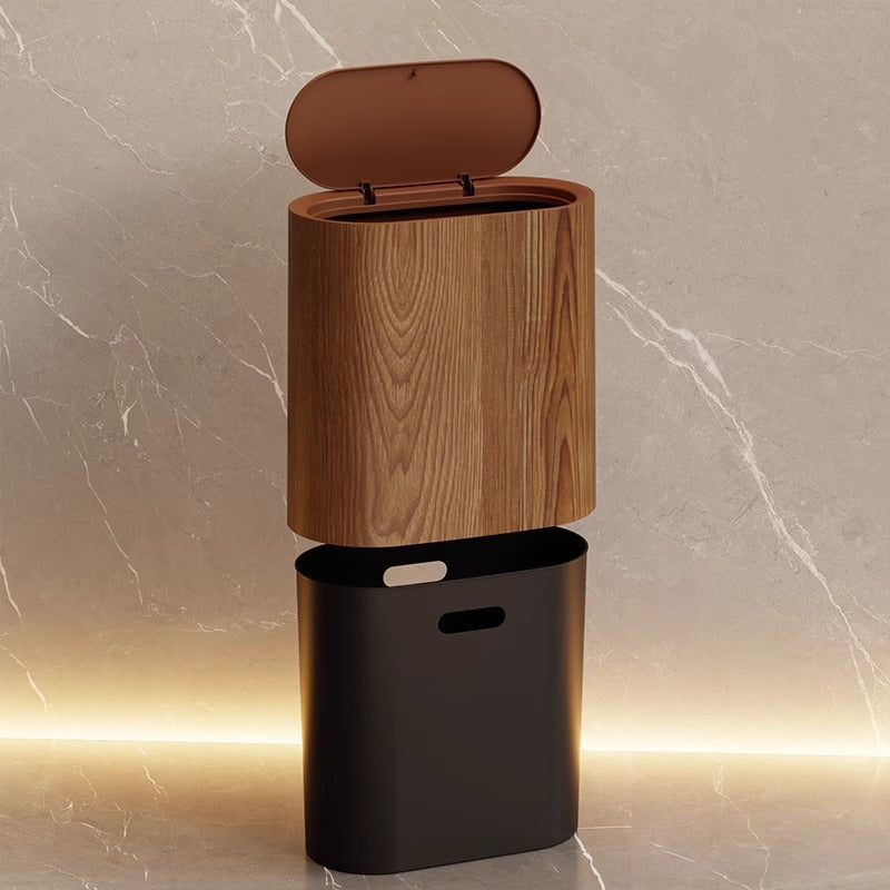 Narrow Trash Can with Lid, 12L+