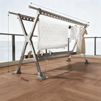 Klappbarer Wäscheständer aus Aluminium, 1,36–2,5 m