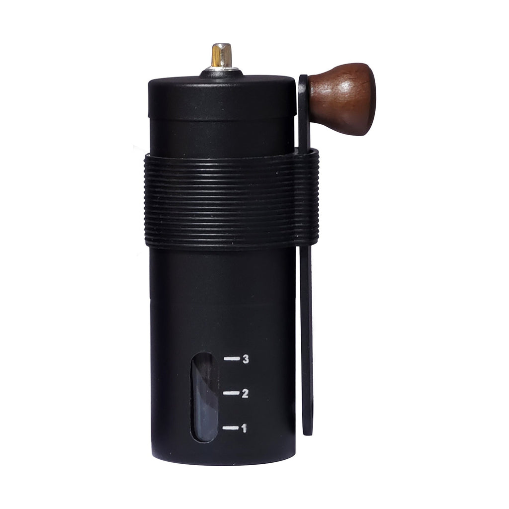 Manual coffee grinder with ceramic grinding mechanism, stainless steel