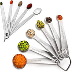 Messlöffel- und Messbecher-Set aus Edelstahl, 6-teilig
