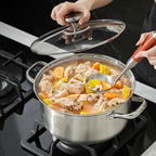 Stainless steel cooking pot 20 cm, 1.1–2 L, model HD190912