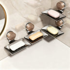 Double-Layer Soap Dish with Suction Cup