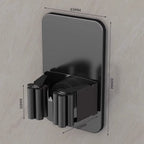 Stainless steel wall holder for brooms and mops
