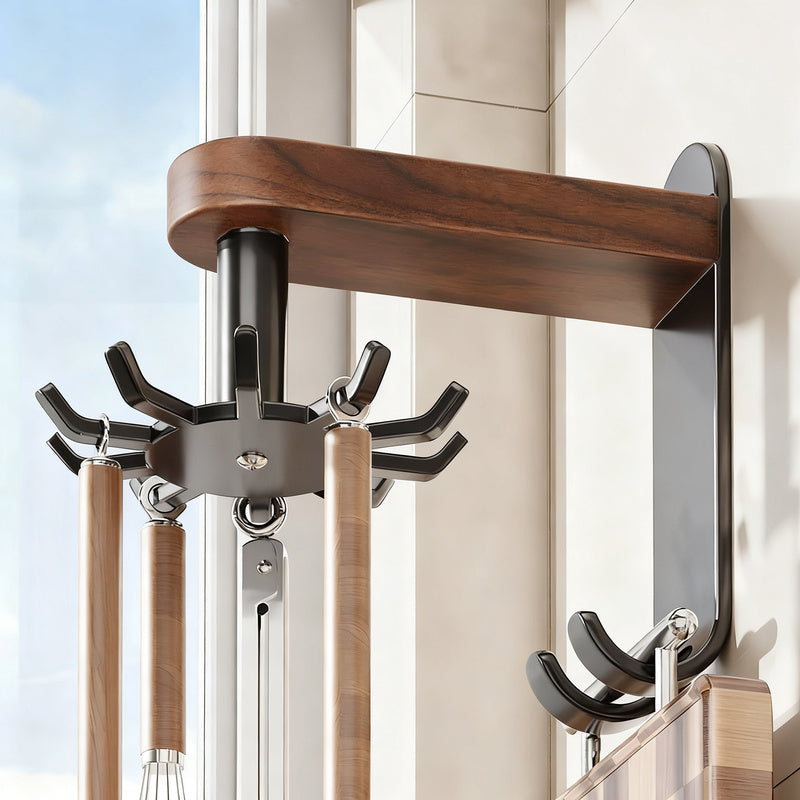 Rotating Kitchen Stand, Walnut