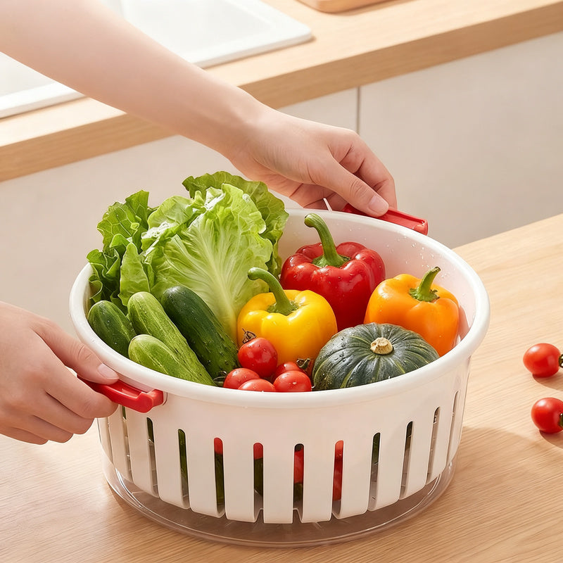 Two-Piece Removable Vegetable Washing Sieve