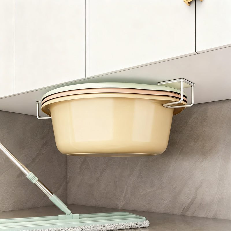 Stainless Steel Under-Cabinet Hooks