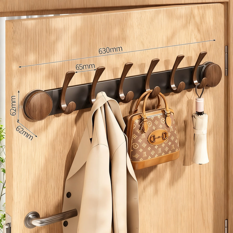 Suction Cup Wall Hook - Walnut Wood Look