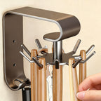 Rotatable 10-Hook Kitchen Wall Rack