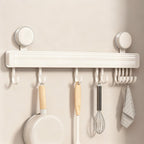 Wall-Mounted Suction Cup Kitchen Hook Rail