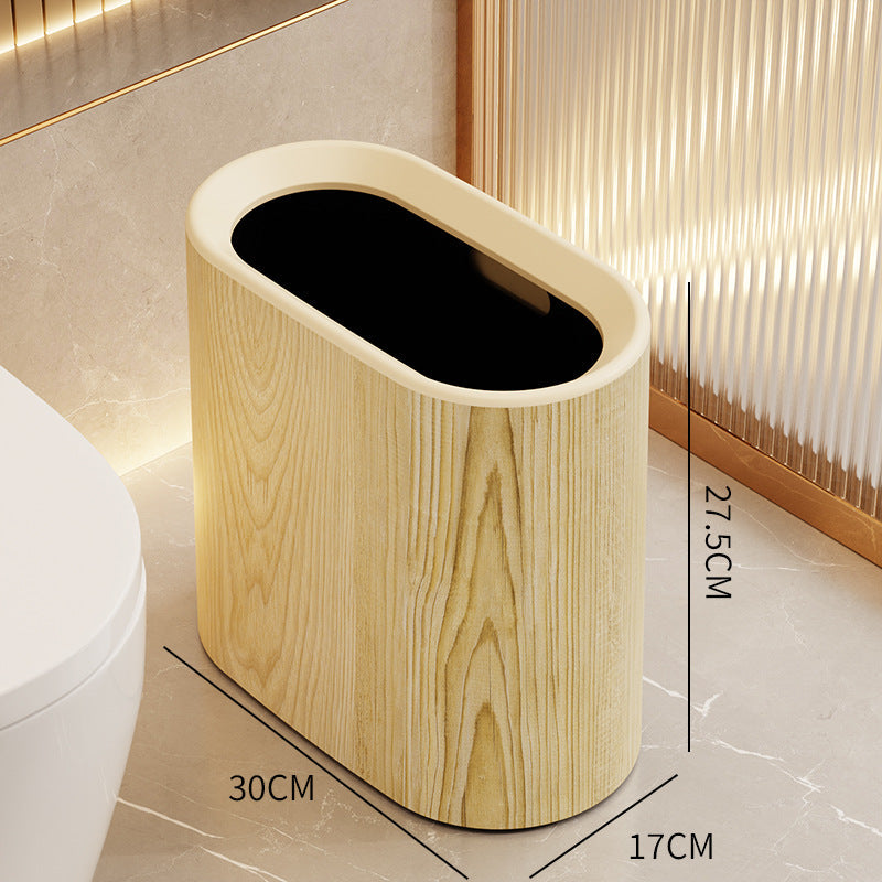 Narrow Trash Can with Lid, 12L+