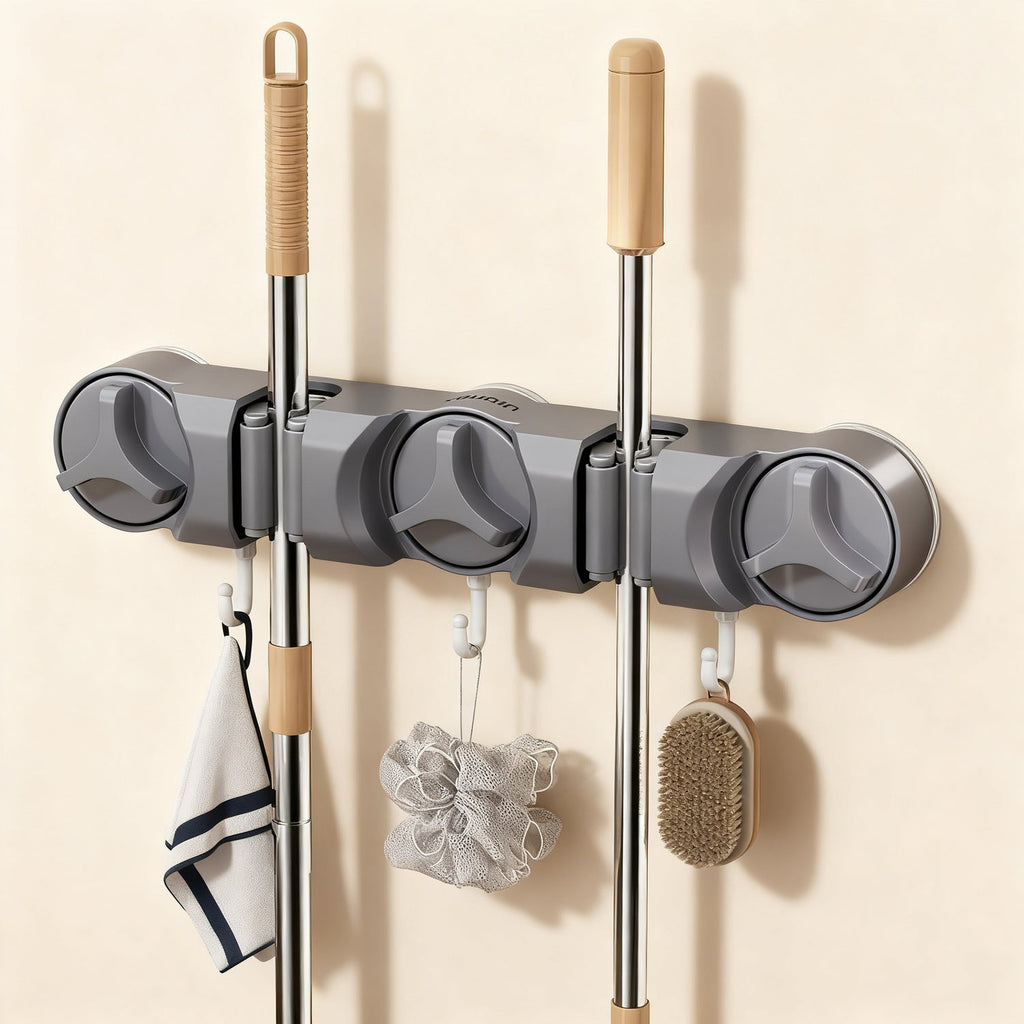 Suction Cup Broom and Mop Holder