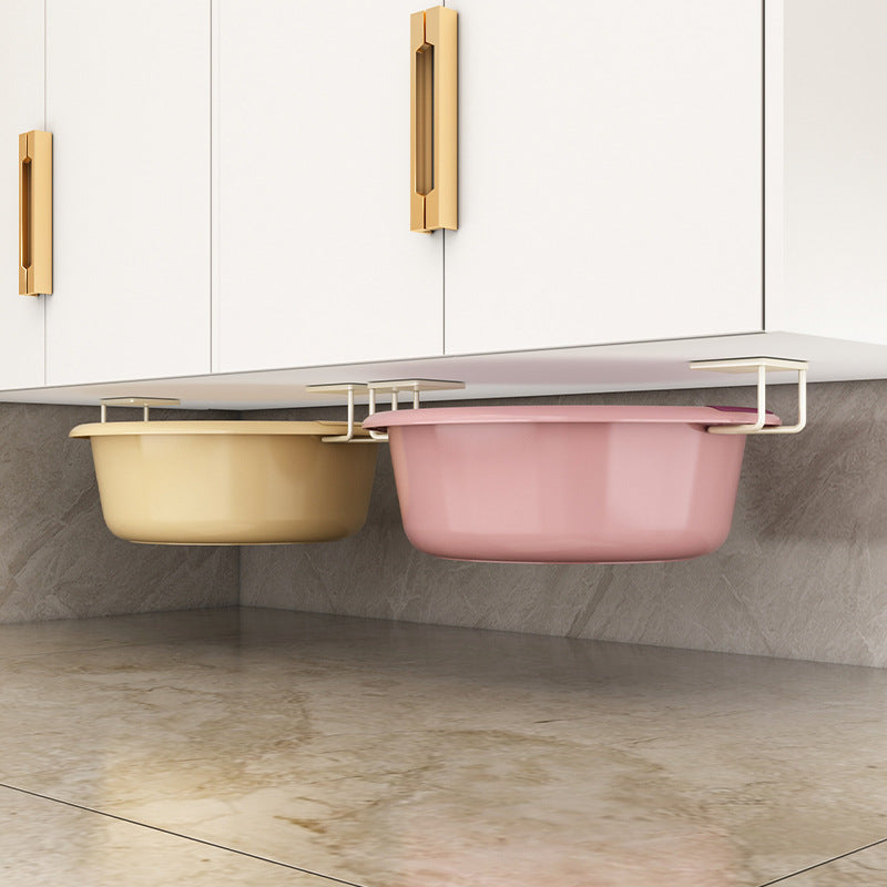 Stainless Steel Under-Cabinet Hooks