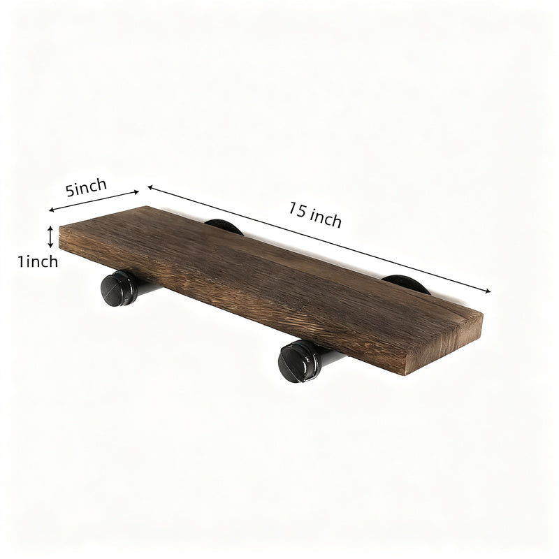Schwebendes Wandregal aus Holz