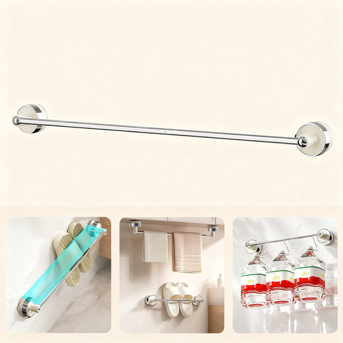 Expandable Suction Cup Shoe Rack for Bathroom