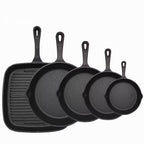 Gusseisen-Bratpfannen-Set, 5-teilig