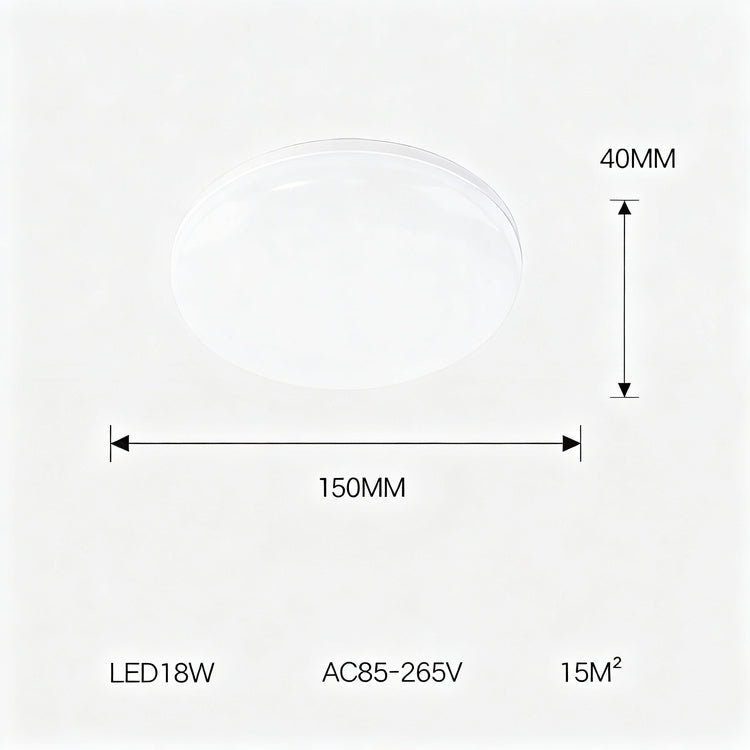 LED-Deckenleuchte rund für Feuchträume