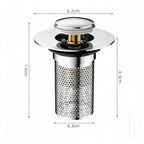 Push-Button Sink Drain Valve