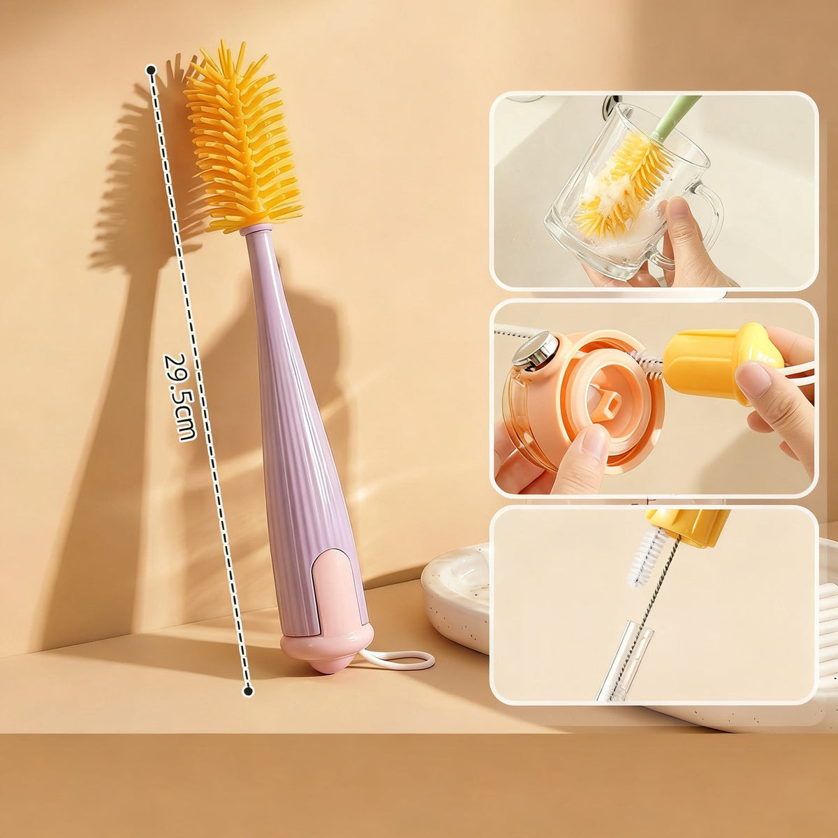 Silikon-Reinigungsbürste, 3-in-1