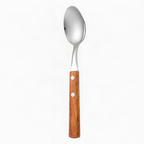 12-Piece Stainless Steel Cutlery Set with Wooden Handles