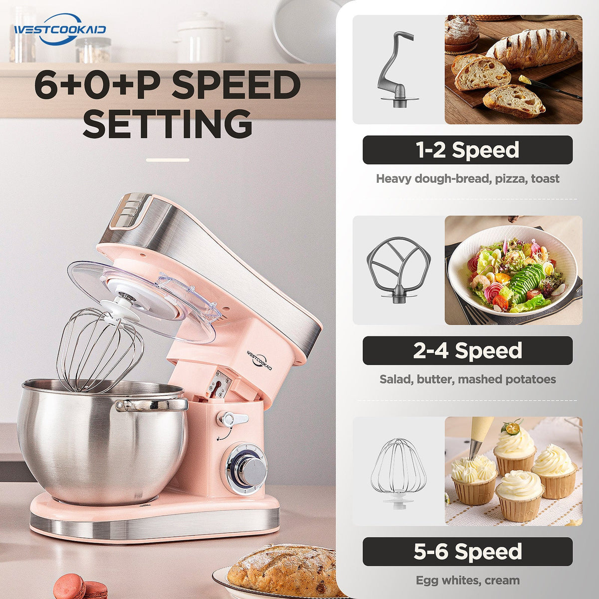 5L Stainless Steel Kitchen Machine