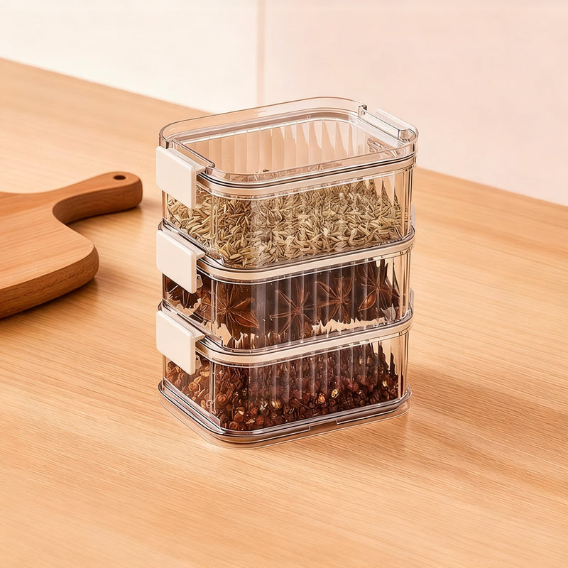 Stackable Spice Box with Closure