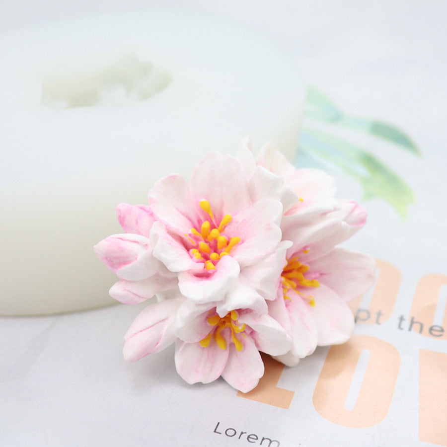 Cherry Blossom Silicone Mold for Candles and Soaps
