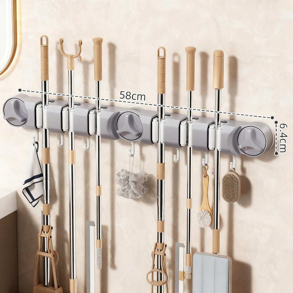 Suction Cup Broom and Mop Holder