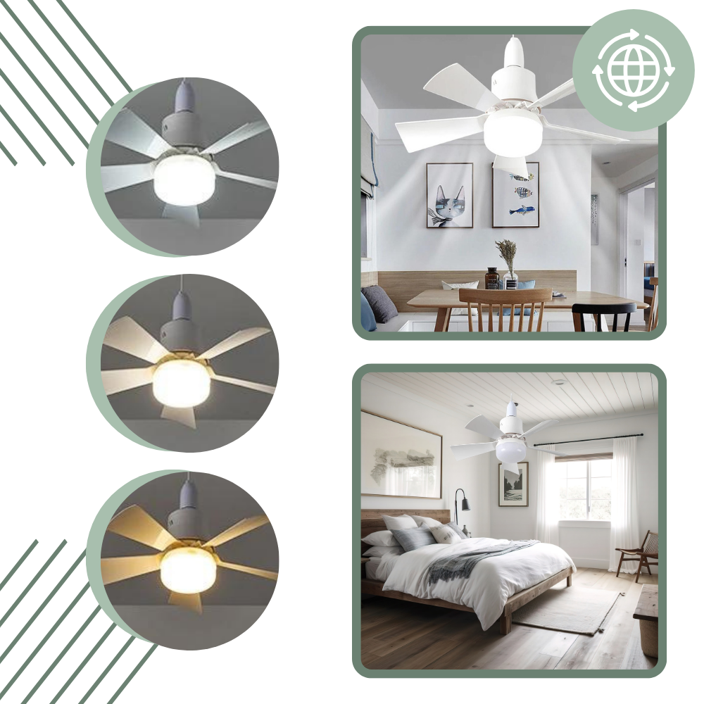 E27 Socket Fan Light