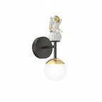 Cartoon Astronaut LED Wall Sconce – Creative 20W Resin Space Art Wall Light - 3-Color Dimming